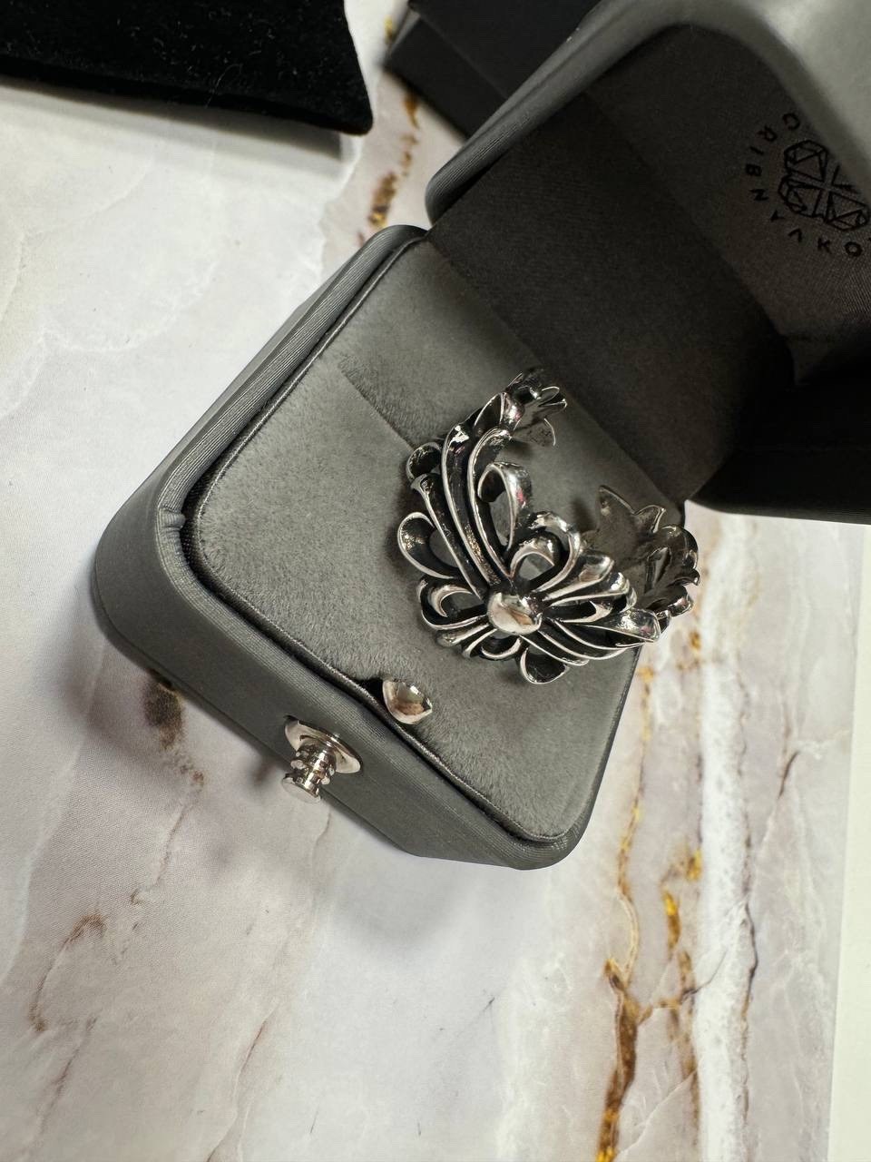 браслет хром хартс серебро,кольца chrome hearts,кольца хром хартс,chrome hearts double floral cross ring,кольцо бижутерия