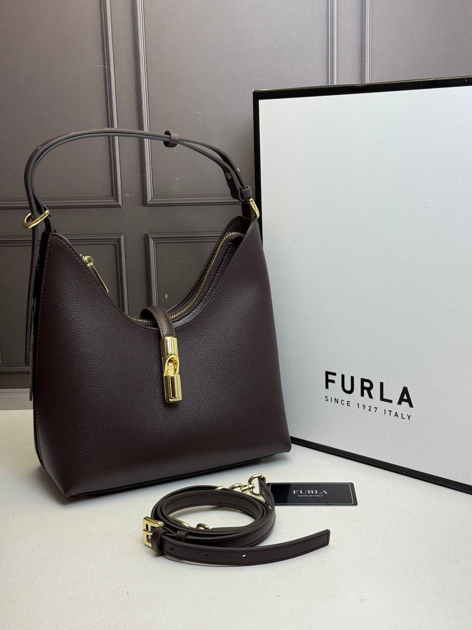 сумка furla,сумка женская furla,furla хаки,furla сумка хобо кожаная delizia,furla сумка хобо кожаная sfera s