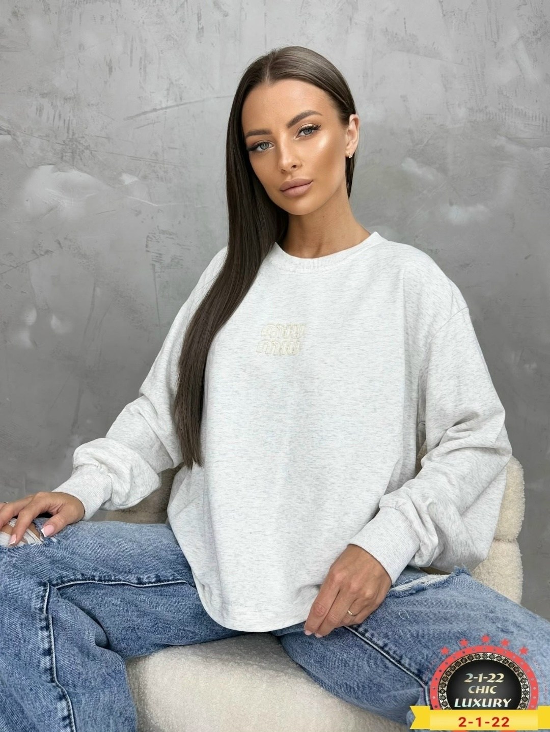серый свитшот,женская кофта,кофта,свитшот оверсайз,свитшот оверсайз варенка mixmoda fashion