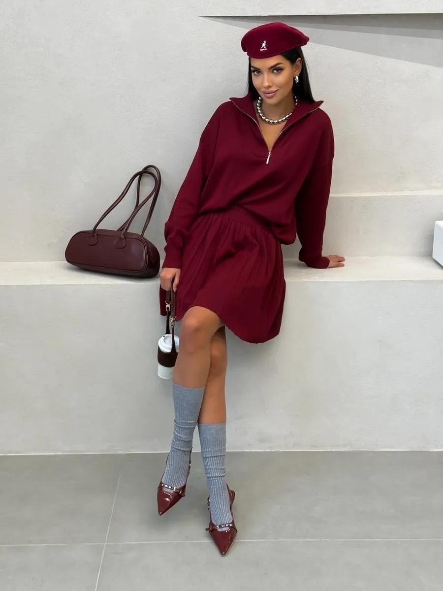 костюм трикотажный вязаный с юбкой,трикотажный костюм с юбкой,костюм с юбкой,женский костюм с юбкой,костюм юбка и кофта