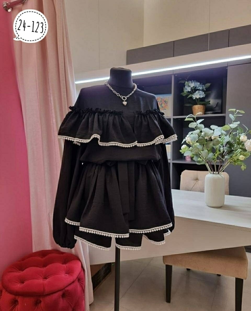 платье,стильное платье,костюм с юбкой,модное платье,женское платье с воланом