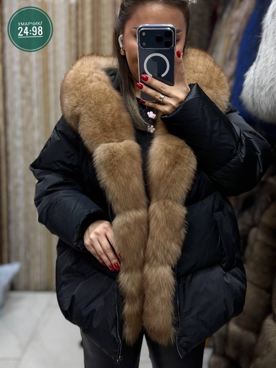 куртка - пуховик с мехом песца city furs,пуховик с натуральным мехом,пуховик женский с натуральным мехом,пуховик с натуральным песцом,пуховик с мехом