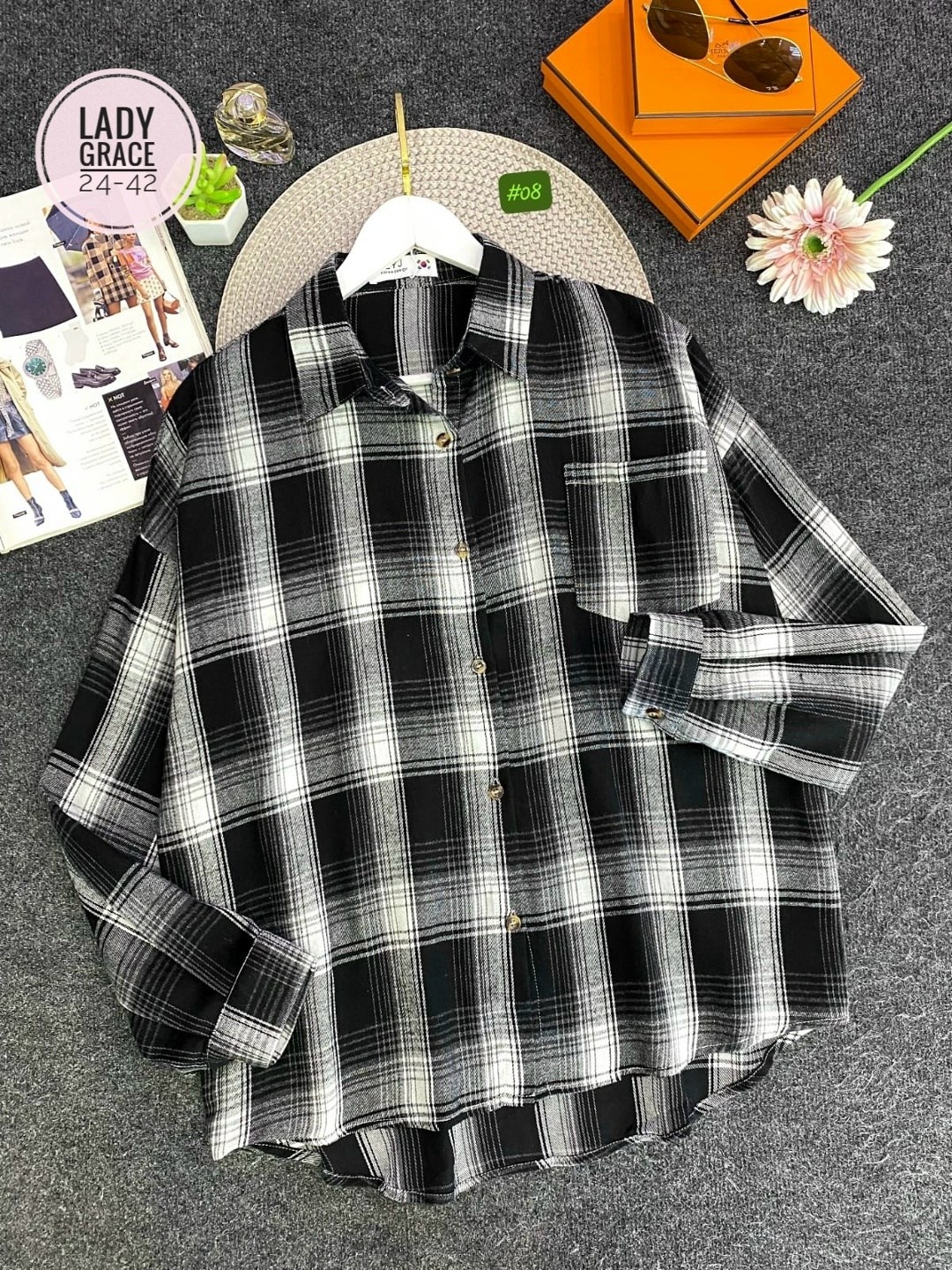 рубашка женская в клетку,женская рубашка,рубашка женская 7007 клетка,рубашка женская 7007 "клетка № 4",клетчатая рубашка женская теплая c&h style