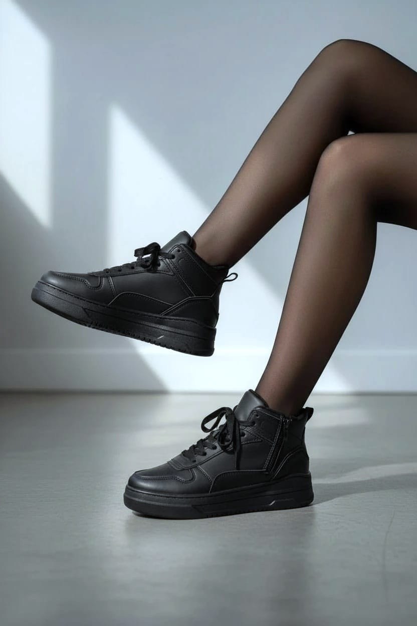 ,черные кроссовки,кроссовки женские зимние,кроссовки женские черные,кроссовки черные высокие