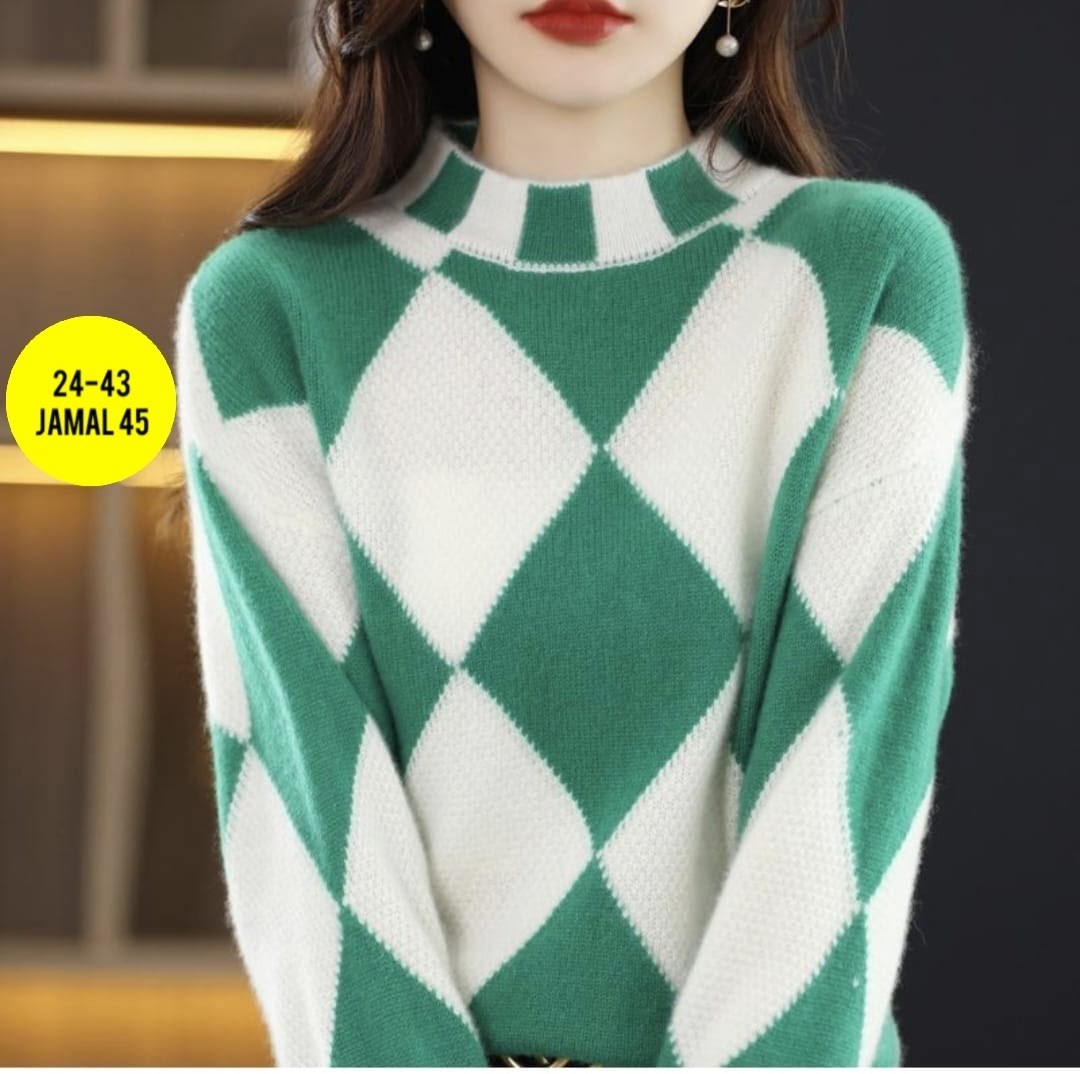 свитера женские,модные свитера,свитер в корейском стиле,кофта женская,свитер в клетку