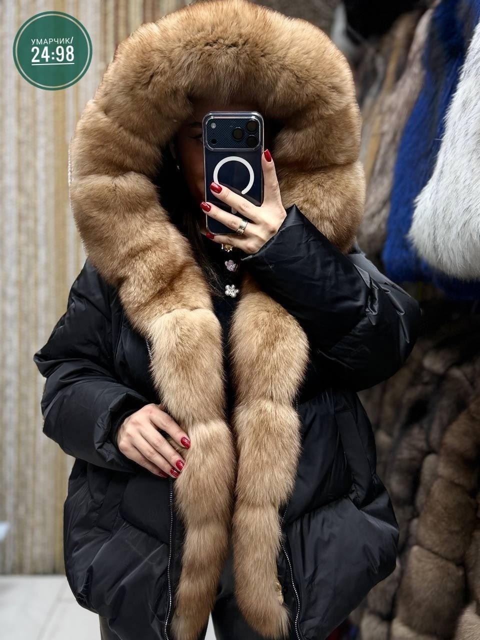 куртка - пуховик с мехом песца city furs,пуховик с натуральным мехом,пуховик женский с натуральным мехом,пуховик с натуральным песцом,пуховик с мехом