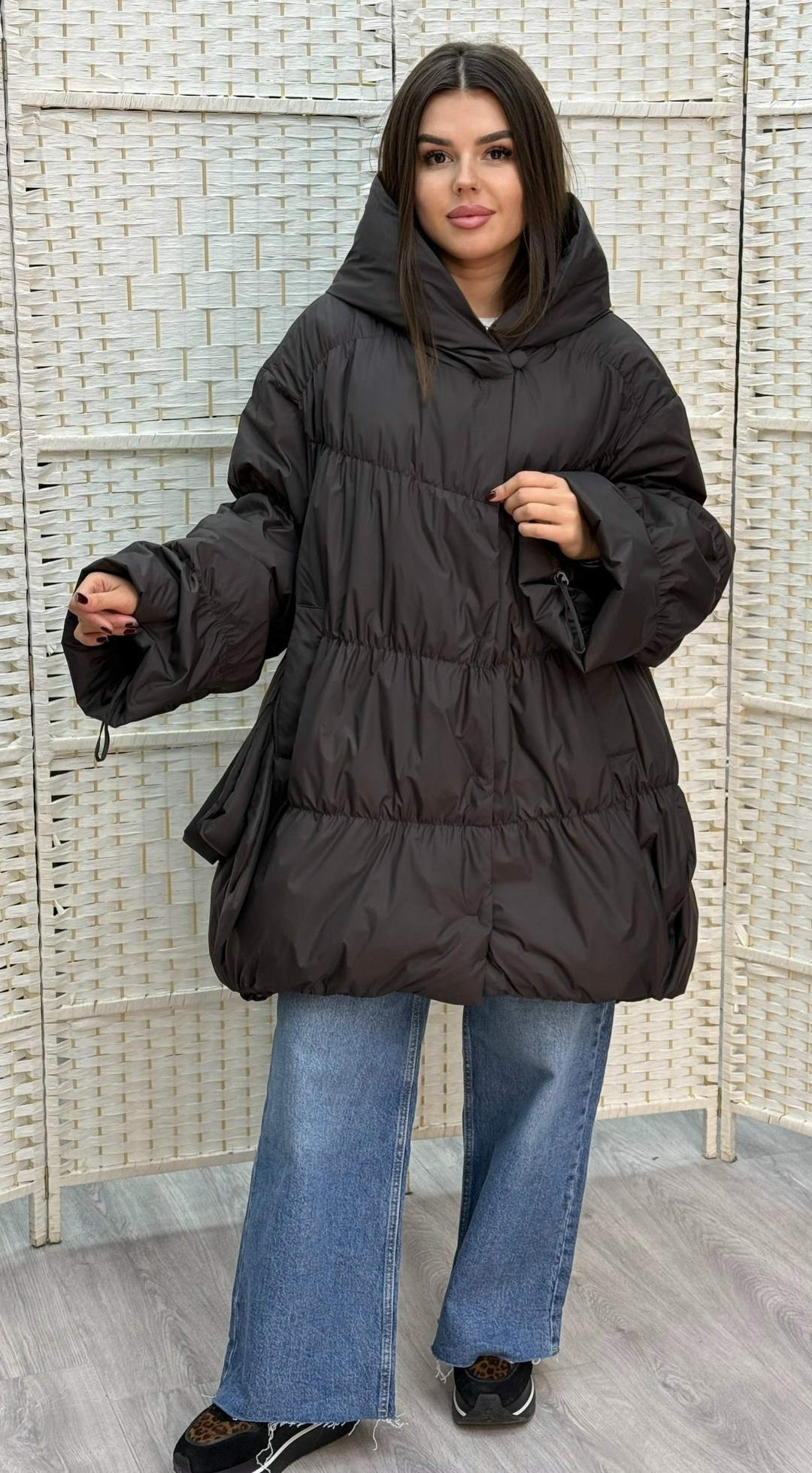 куртка демисезонная с капюшоном oversize okxana utova brand,куртка стеганая оверсайз с капюшоном okxana utova brand,куртка стеганая оверсайз с капюшоном okxana utova brand 280179549,куртка демисезонна