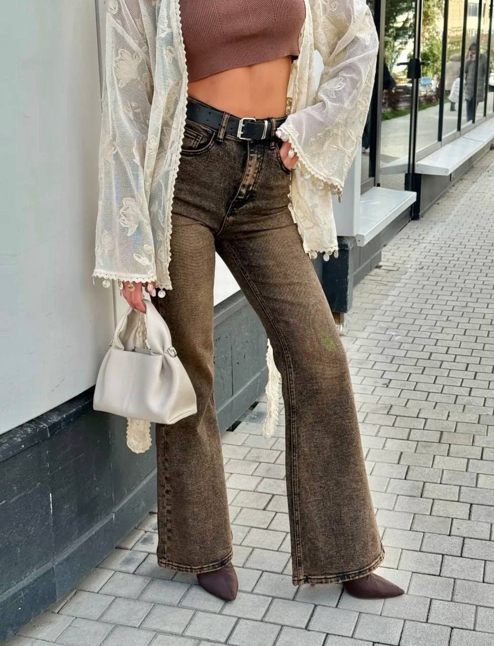 джинсы широкие trendyol с высокой талией, синий,женские джинсы,женские джинсы синие широкие с высокой талией,прямые джинсы женские