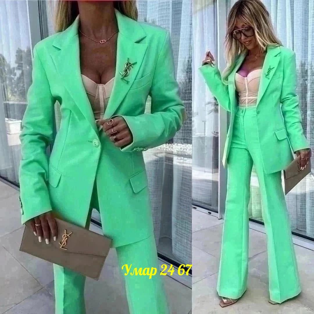 костюм женский брючный с пиджаком модные,брючные костюмы женские,брючный костюм,костюм женский брючный деловой с пиджаком цвет зеленый,костюм с брюками