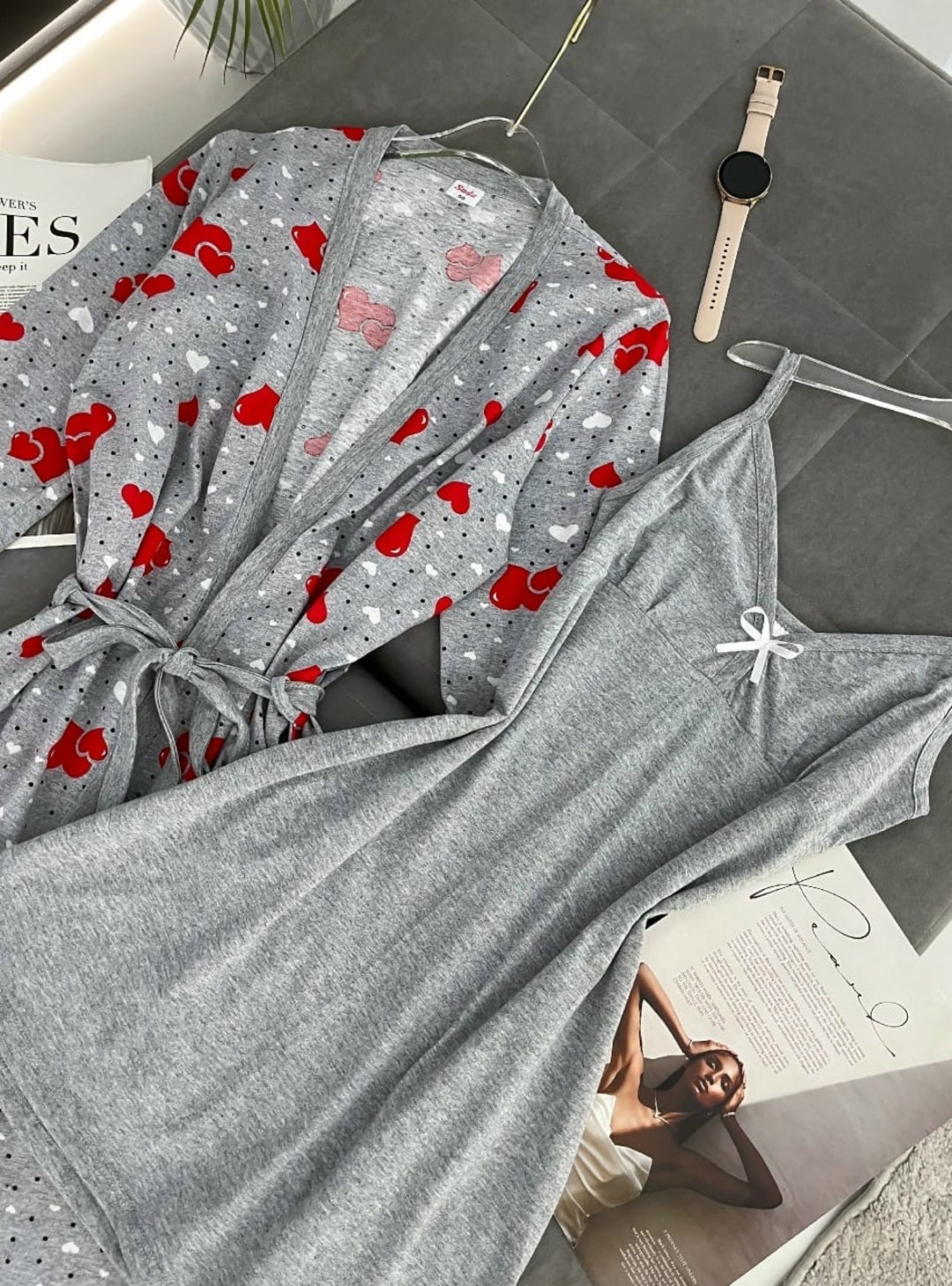 халат и сорочка комплект,комплект пижама,комплект халат,комплект ночная сорочка и халат,пеньюар комплект