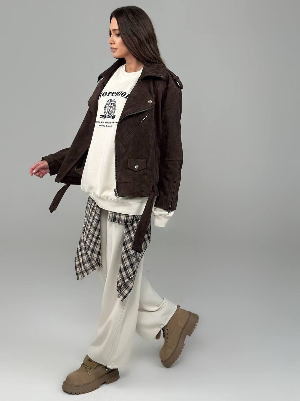 замшевая куртка белла росса,замшевая куртка,кожаная куртка,косуха из эко замши оверсайз коричневая joyforyou,куртка косуха из эко замши коричневого цвета