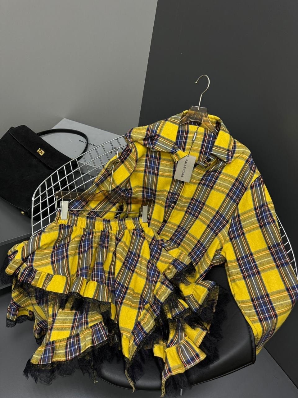 костюм в клетку,женский костюм,костюм с юбкой женский,юбка в клетку