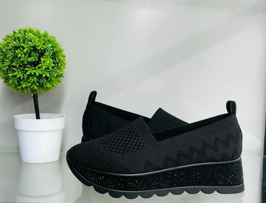 ,слипоны женские, повседневные, женская,вязаная