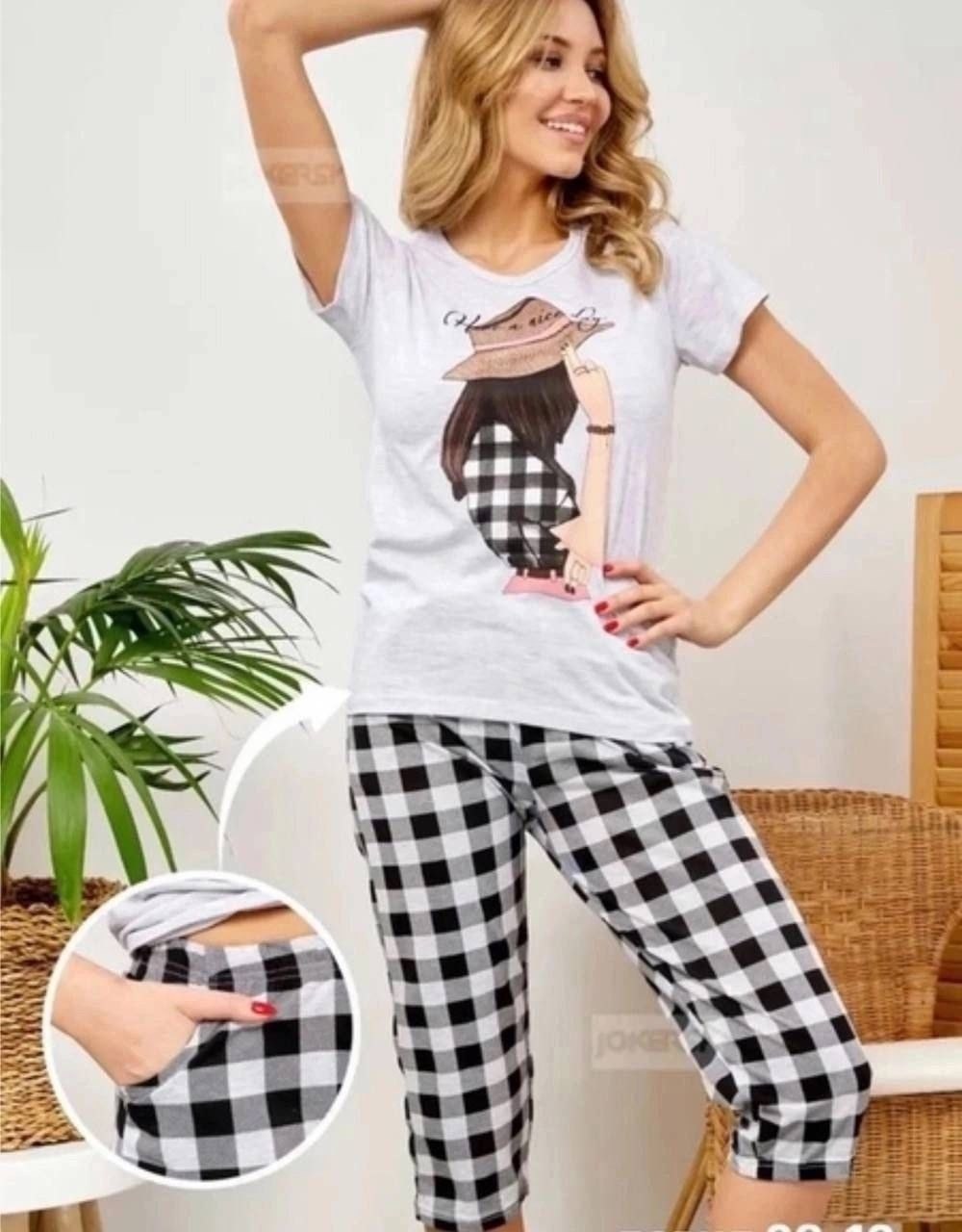 женская пижама с бриджами,пижама с бриджами хлопок трикотажная хб,пижама с бриджами хлопок трикотажная хб lavilux,пижама с бриджами трикотажная samaя,пижама с бриджами хлопок трикотажная хб jokersy