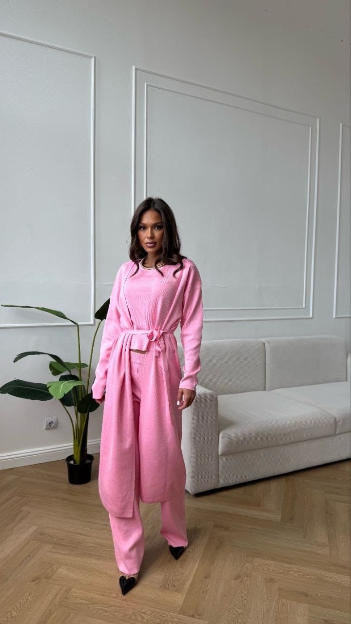 костюм с кардиганом,кардиган,женские костюмы,костюм желтый,костюм с завязками лимонный