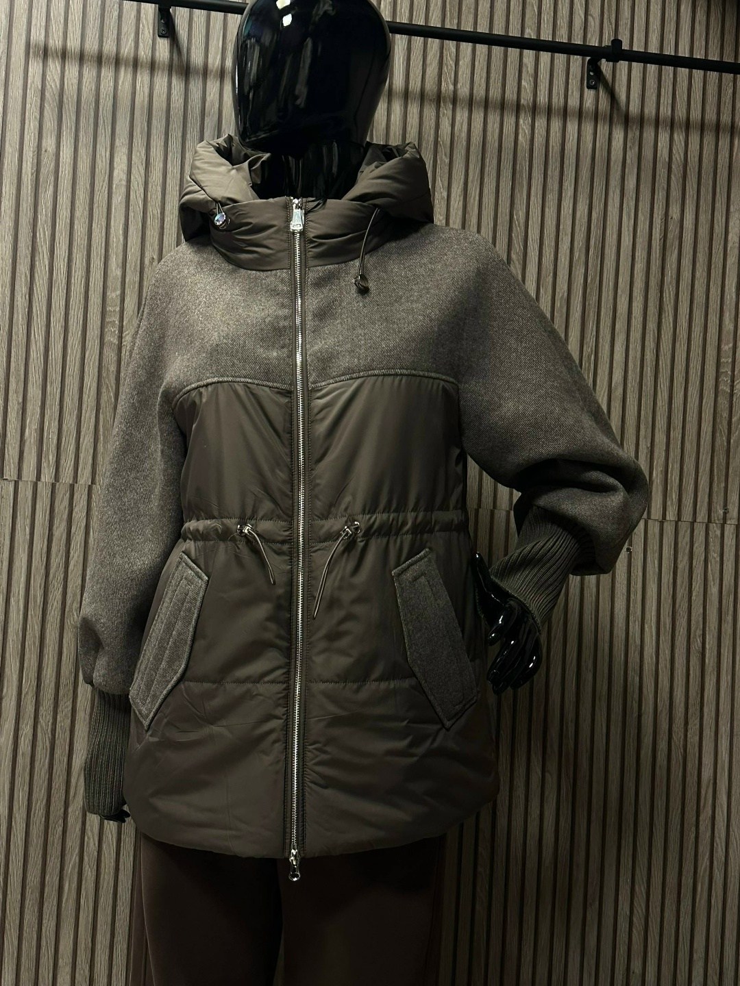 куртка shetti 2100 графит,куртка комбинированная,женская куртка shetti 2100 графит,шерстяной женский пуховик pang million серый,куртка женская демисезонная