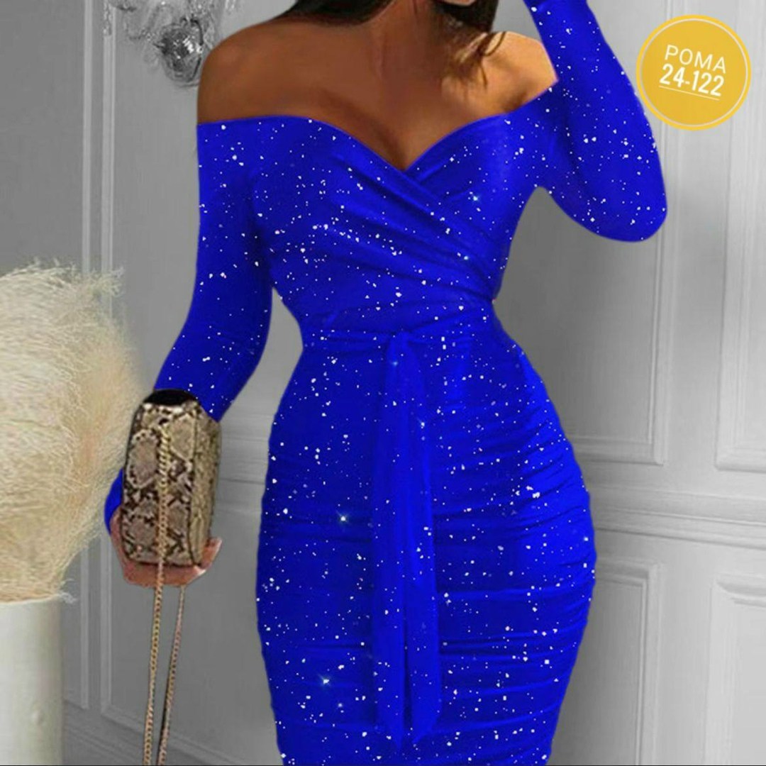 платье блестящее,женское сексуальное облегающее платье с открытыми плечами,облегающее платье,женское облегающее платье с открытыми плечами и длинным рукавом,платье с блестками