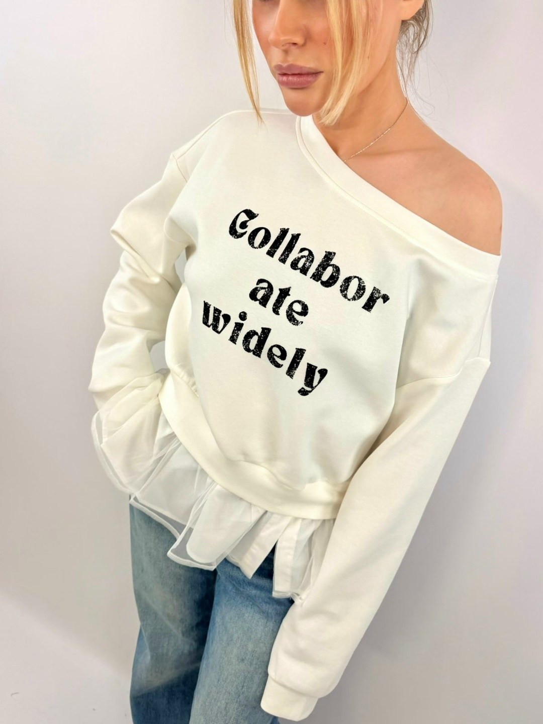 повседневный свитшот,свитшот кроп,женский свитшот,кофта с кружевами,свитшот