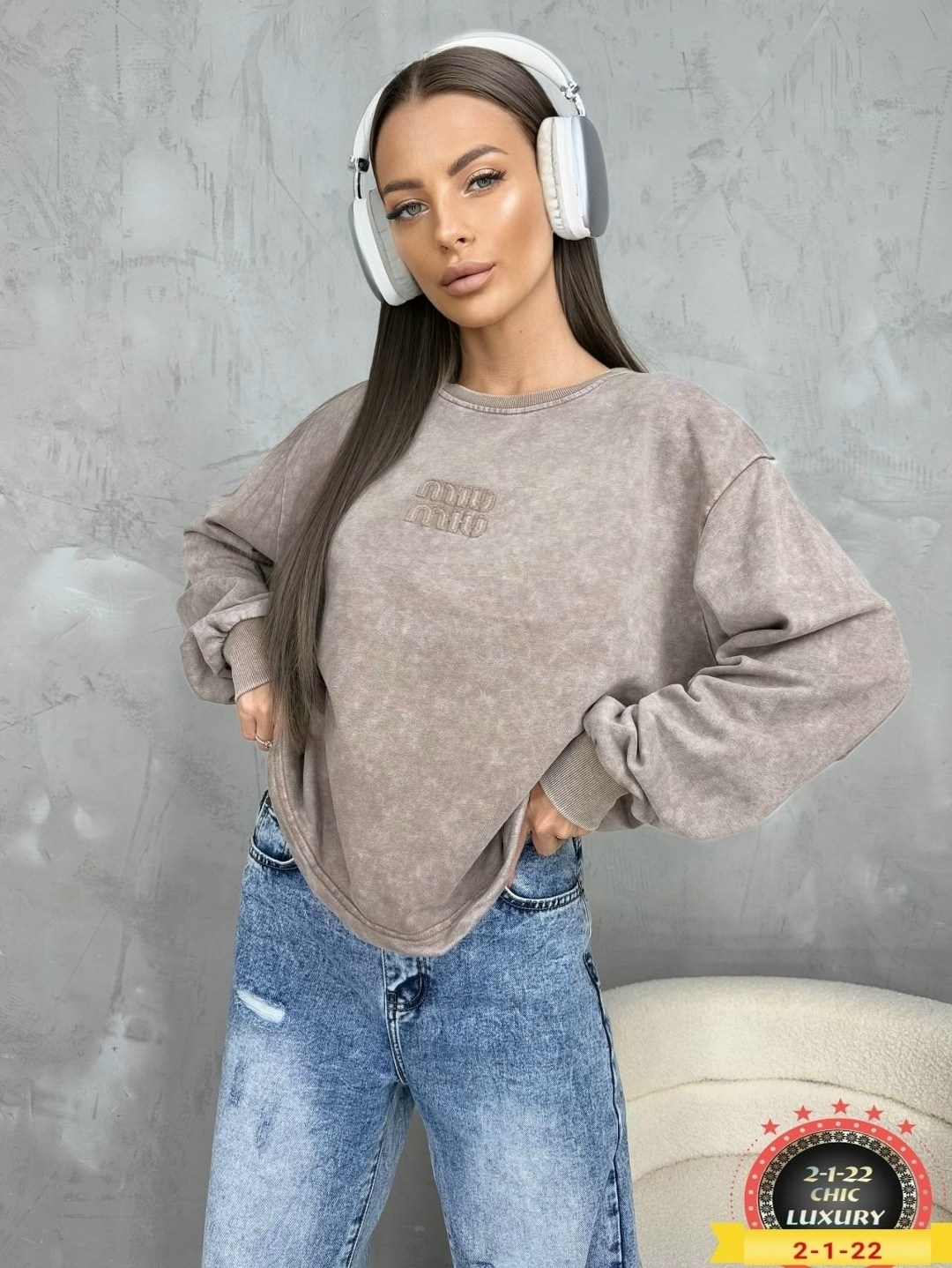 серый свитшот,женская кофта,кофта,свитшот оверсайз,свитшот оверсайз варенка mixmoda fashion