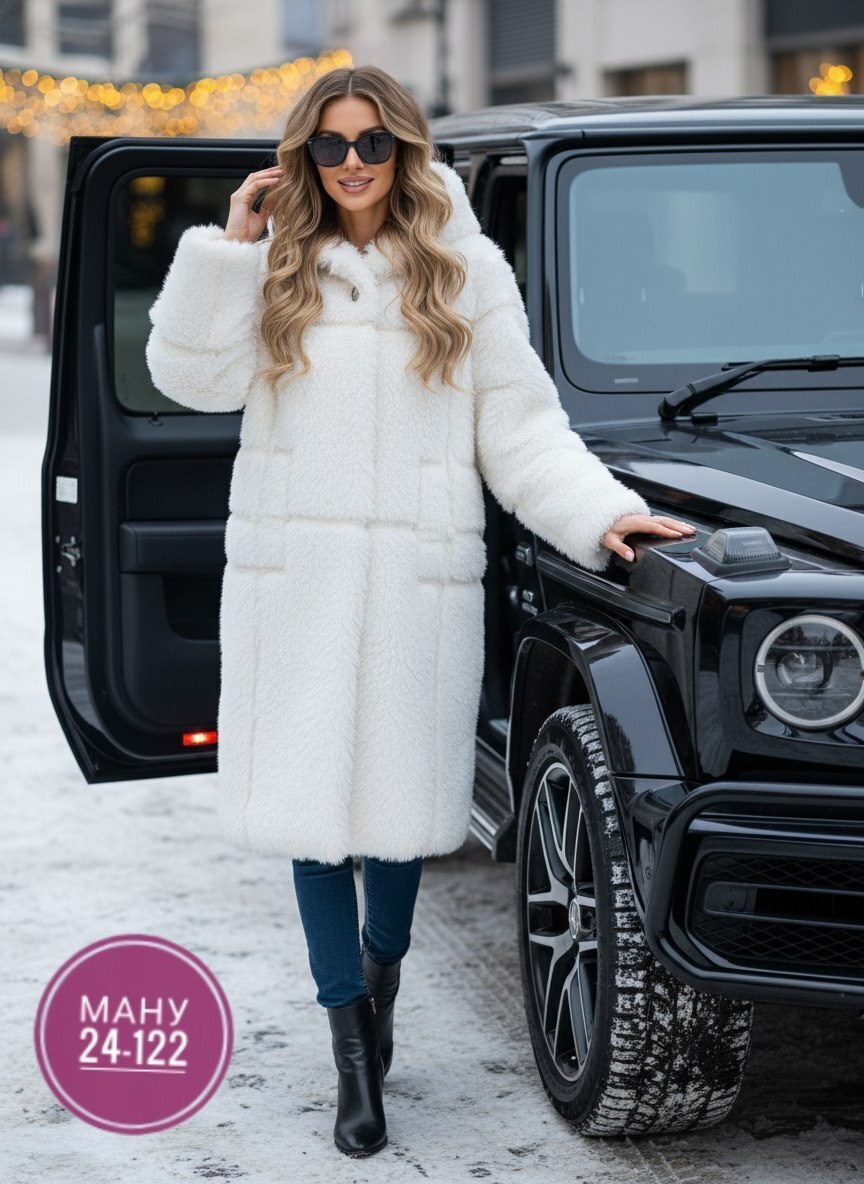 дубленка женская,пальто женское,белая дубленка,каляев дублёнки женские,дубленка удлиненная