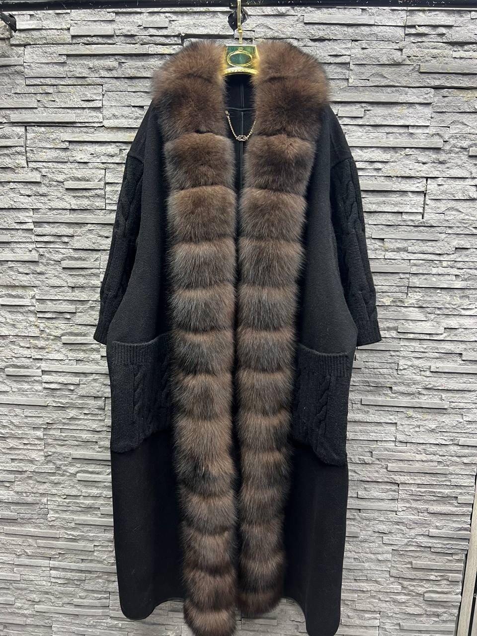 кардиган с мехом песца,кардиган с мехом,кардиган из кашемира,пальто с соболем,кардиган меховой