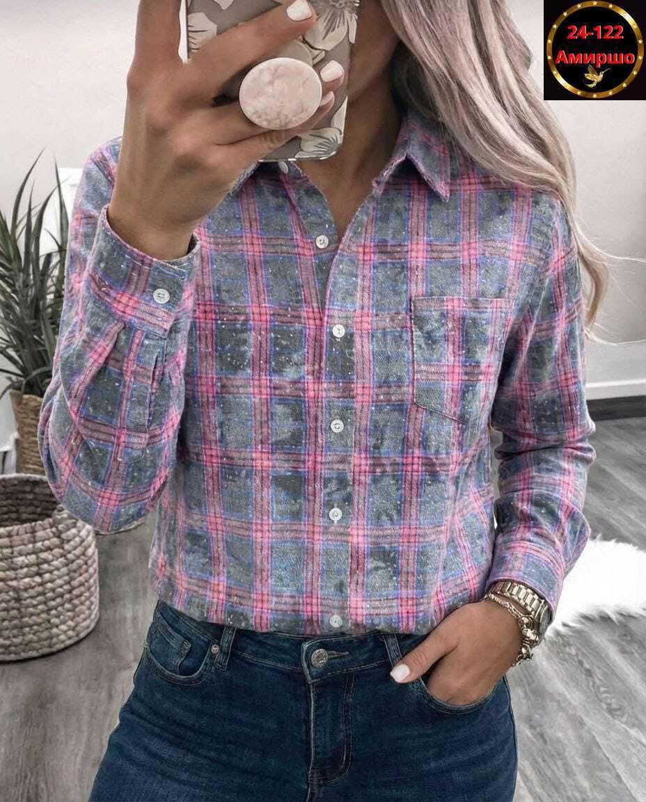 женская рубашка,рубашка в клетку женская,клетчатая рубашка женская теплая,повседневная рубашка,рубашка в клетку