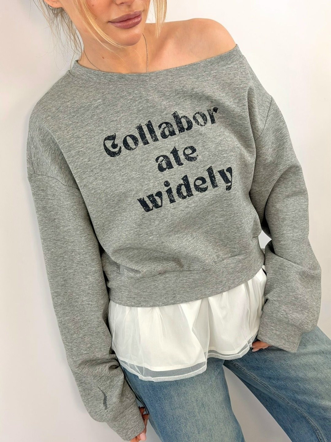 свитшот женская,свитшот оверсайз,свитшот,короткий свитшот,кофта с рюшами