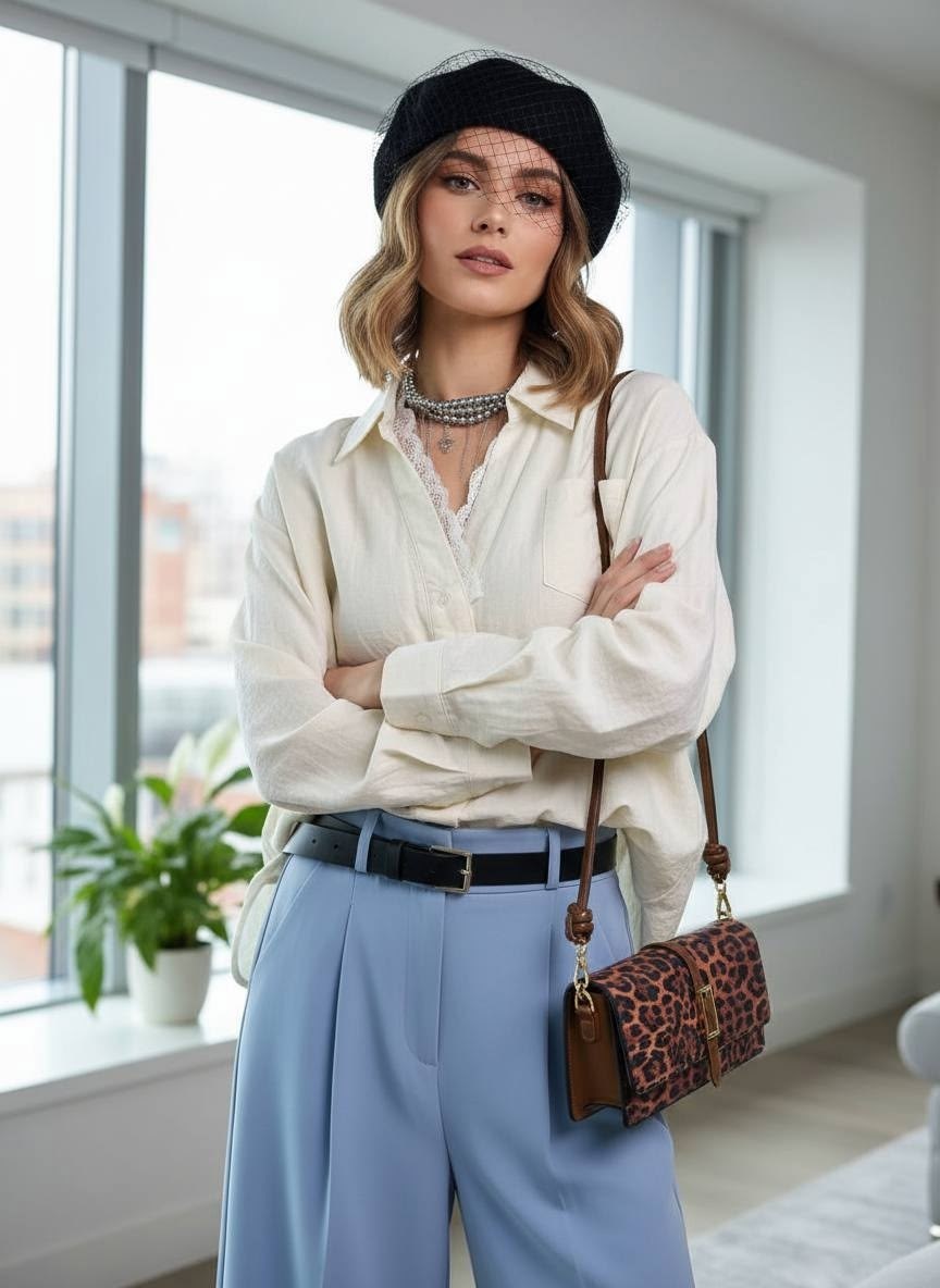 модные образы,широкие брюки,брюки модные,брюки из экокожи