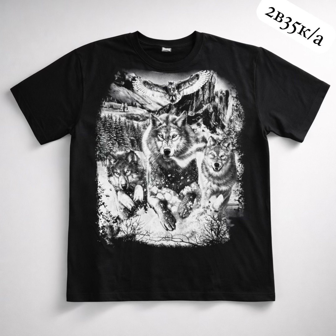 футболка с волками,футболка с принтом волк,футболка с тремя волками,майка с волком,футболки с принтами