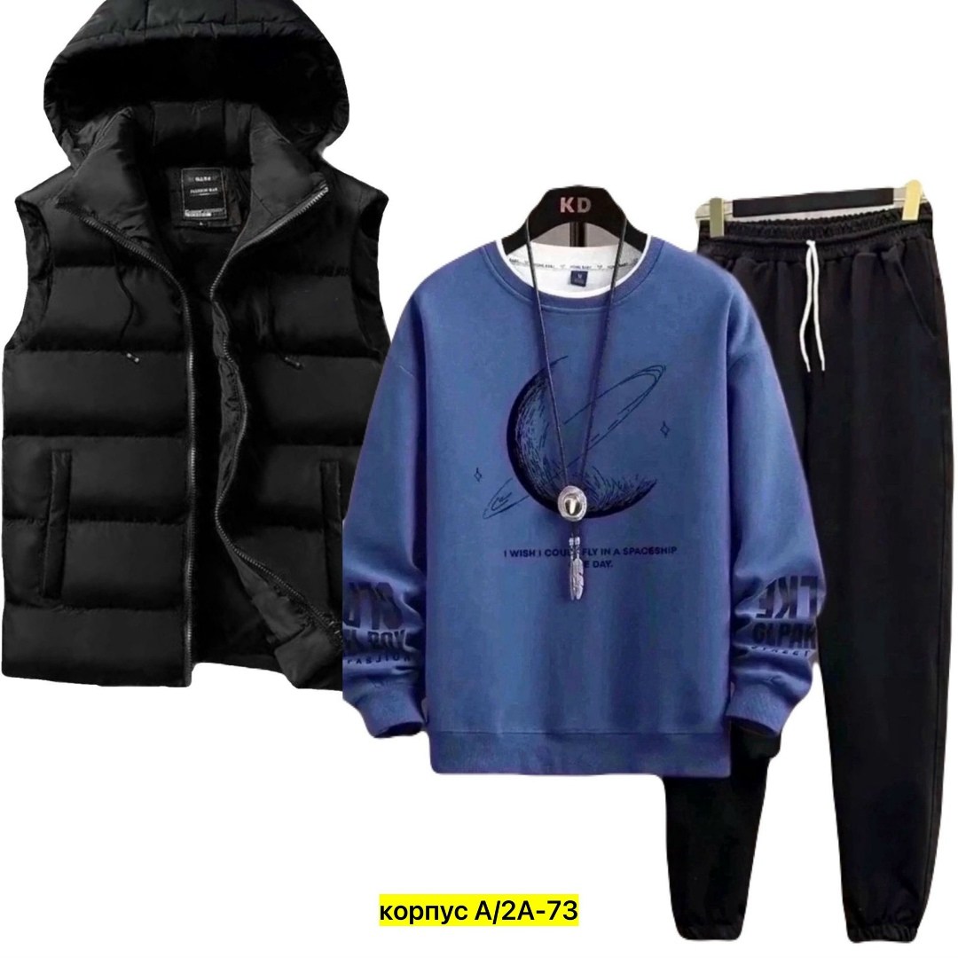 костюм спортивный мужской,мужские костюмы тройка,спортивные костюмы,мужские костюмы,костюм-тройка мужской: жилет, толстовка и штаны арт. 1331595