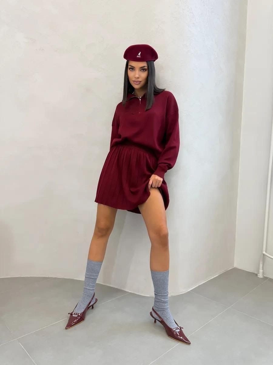 костюм трикотажный вязаный с юбкой,трикотажный костюм с юбкой,костюм с юбкой,женский костюм с юбкой,костюм юбка и кофта