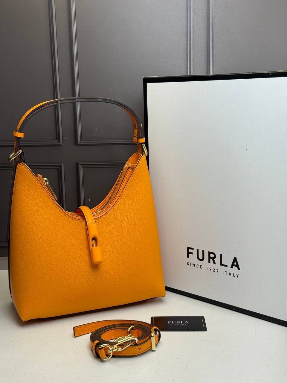 сумка furla,сумка женская furla,furla хаки,furla сумка хобо кожаная delizia,furla сумка хобо кожаная sfera s