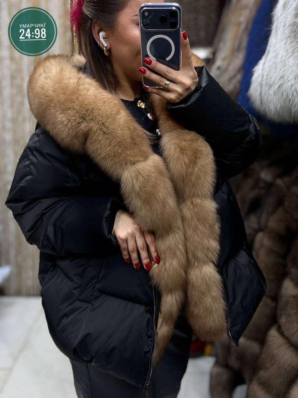 куртка - пуховик с мехом песца city furs,пуховик с натуральным мехом,пуховик женский с натуральным мехом,пуховик с натуральным песцом,пуховик с мехом