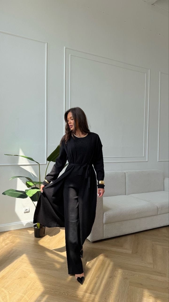 костюм с кардиганом,кардиган,женские костюмы,костюм желтый,костюм с завязками лимонный