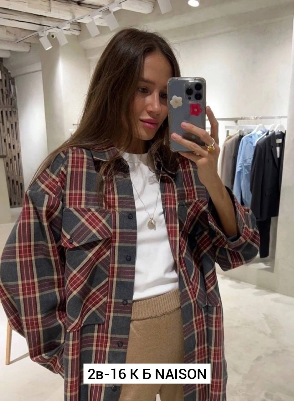 рубашка в клетку женская оверсайз,женская рубашка в клетку,женская клетчатая рубашка из полиэстера,рубашка женская стильная,рубашка клетка