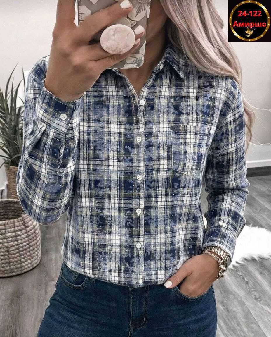 женская рубашка,рубашка в клетку женская,клетчатая рубашка женская теплая,повседневная рубашка,рубашка в клетку