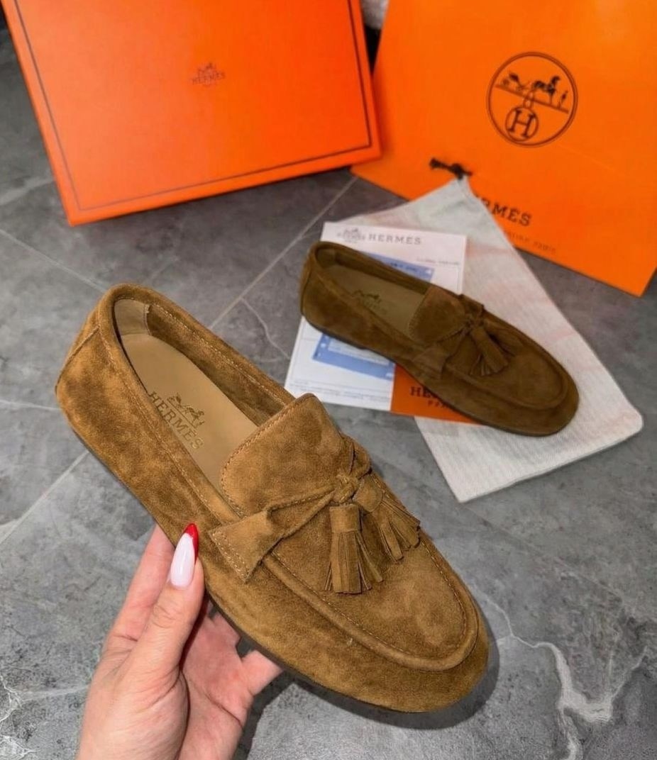 лоферы мюли эрмес,лоферы hermes,лоферы замшевые,,лоферы женские