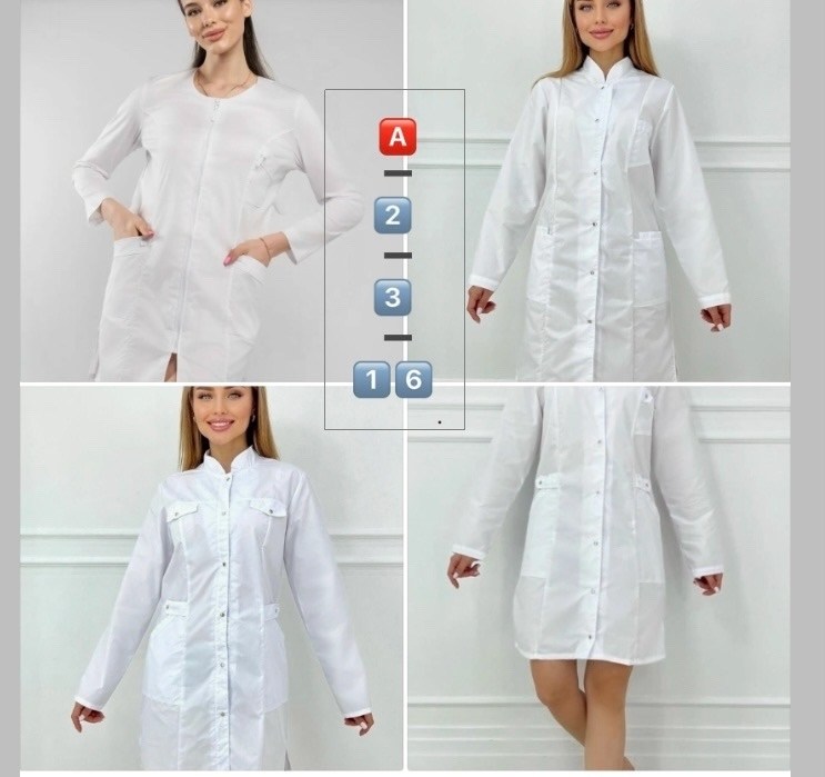 халат женский медицинский,медицинский халат,халат медицинский длинный рукав медицинская одежда профмед,халат медицинский длинный рукав медицинская одежда профмед цвет белый,медицинский халат с длинным