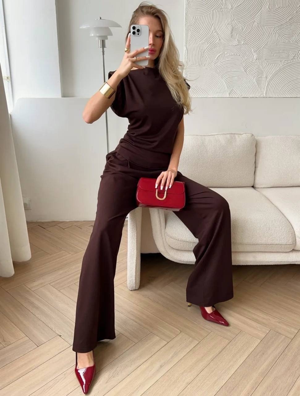 костюм коричневый,женский костюм,костюм двойка,костюм брючный летний,костюм брючной