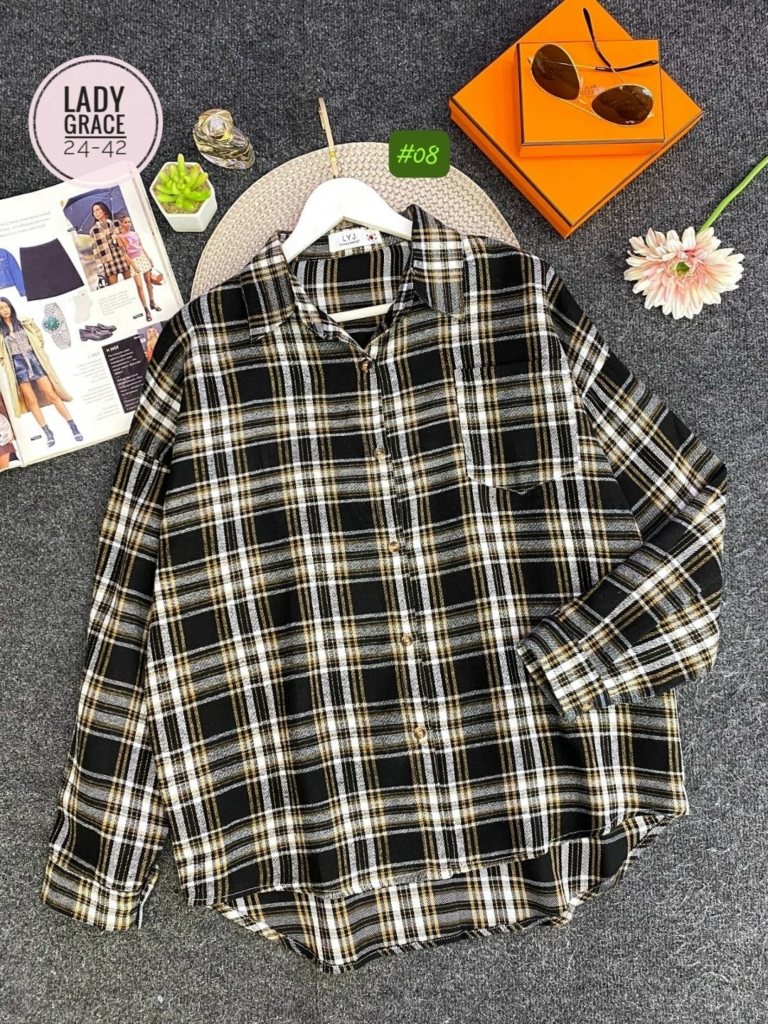 рубашка женская в клетку,женская рубашка,рубашка женская 7007 клетка,рубашка женская 7007 "клетка № 4",клетчатая рубашка женская теплая c&h style