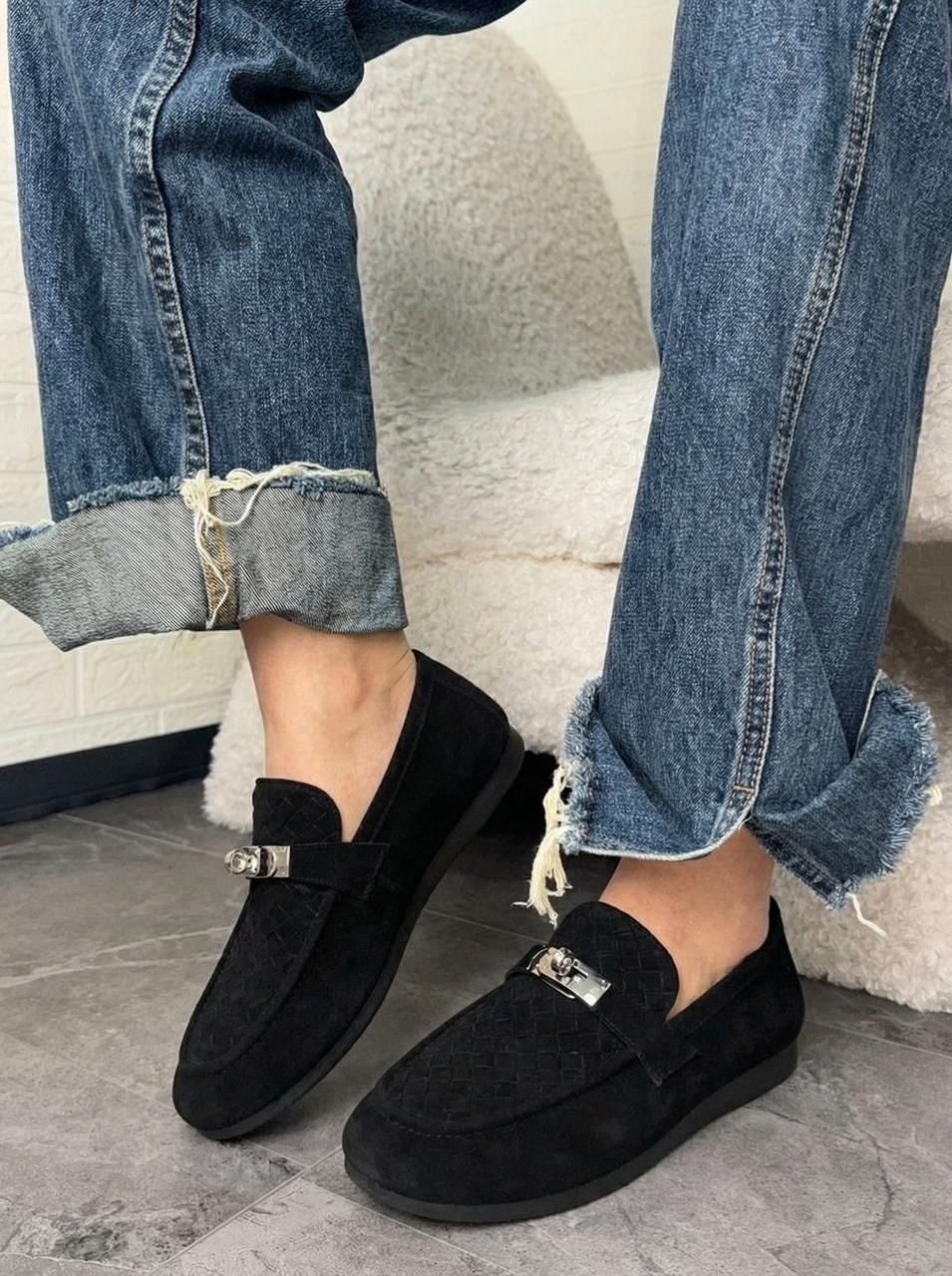 лоферы hermes,замшевые лоферы hermes,женские лоферы hermes paris a113173 замшевые чёрные,hermes мокасины,hermes