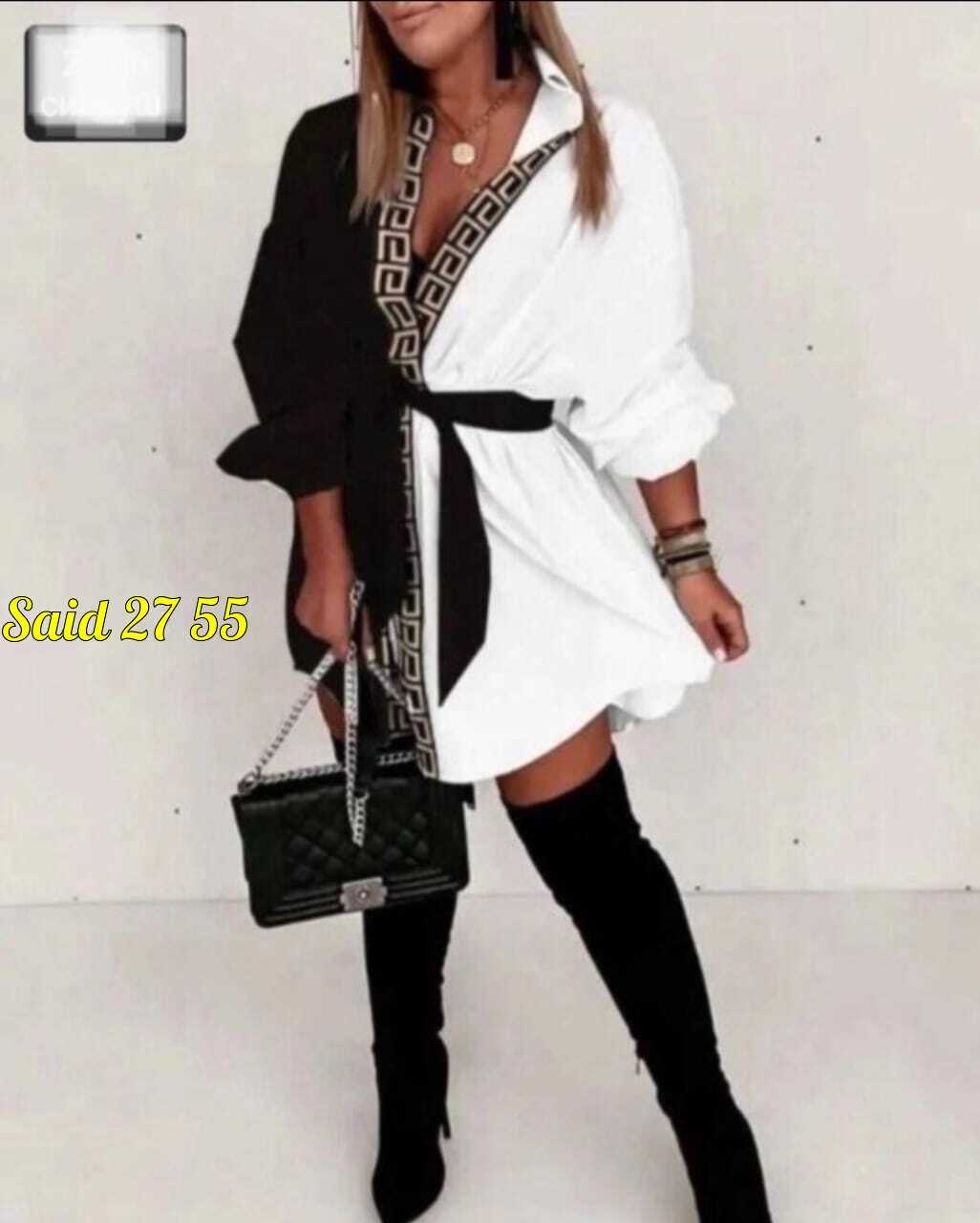 белое платье рубашка с черным поясом,женское платье рубашка,рубашка туника женская,платье с поясом,платье рубашка