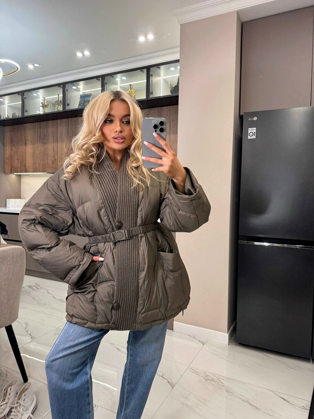 куртка зимняя на кулисках shmatovashop 558148025,куртка женская,стильная куртка,куртка,оверсайз куртка