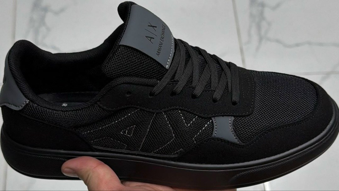 мужские кроссовки armani exchange,кроссовки armani exchange,кеды armani exchange seattle xux148 черный,armani exchange кеды,