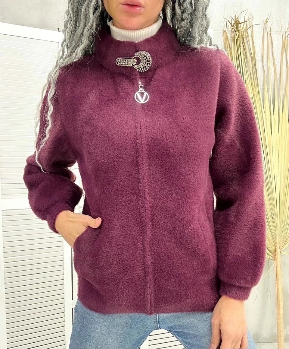 теплая кофта на молнии,куртка из альпаки,кардиган альпака,куртка альпака,теплая кофта