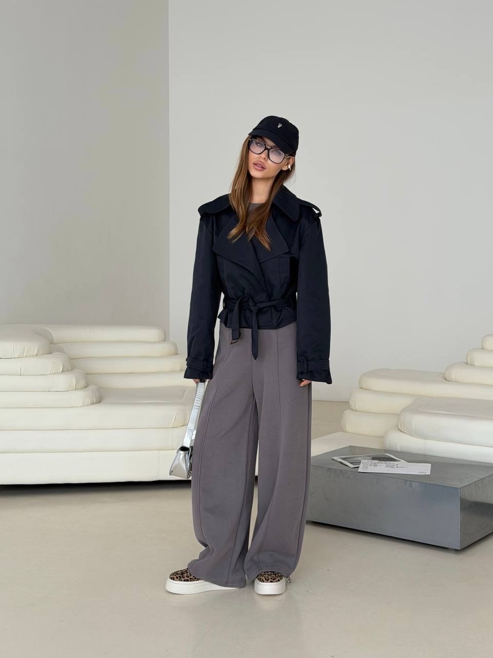 легкая куртка,полупальто,куртка женская,широкие брюки,косуха оверсайз