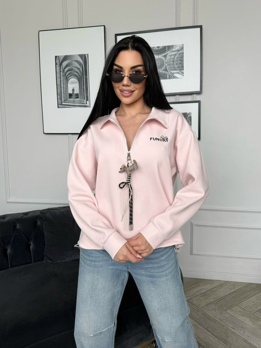 свитшот женская,свитшот с замком,женская кофта,женская блуза,розовый свитшот