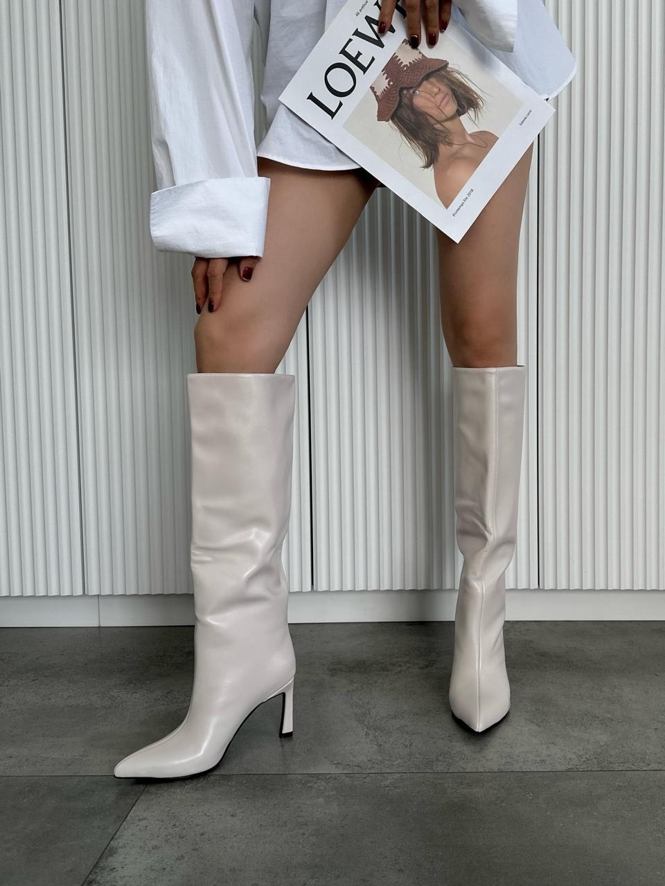 высокие сапоги,женские сапоги,белые сапоги,модные сапоги,сапоги женские высокие