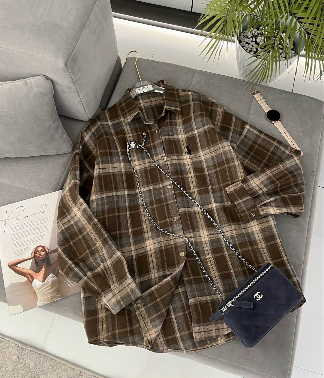 рубашка оверсайз в клетку betrendy wear,рубашка женская в клетку,рубашка женская оверсайз в клетку,рубашка в клетку,рубашка оверсайз в клетку удлиненная