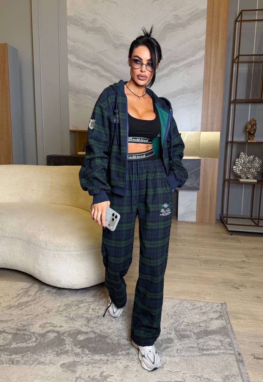 стильная кофта,костюм,женский костюм на флисе,спортивный костюм в клетку,куртка в клетку